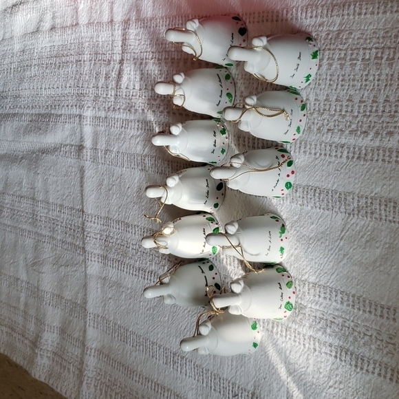 Twelve days of Christmas bell ornament set, ceramic, vintage, holiday. - Picture 5 of 6